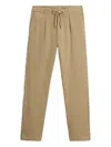 Woolrich Pleated Drawstring Trousers In Brown