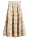 Woolrich Pleated Ombre Skirt In Neutral
