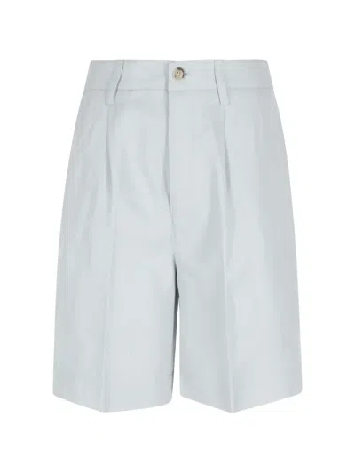 Woolrich Pleated Shorts In Blue