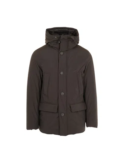Woolrich Pocket Detailed Cloud Hooded Parka In Black