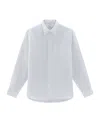 Woolrich Classic Button-down Linen Shirt In White