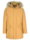 Woolrich Fur Trim Polar Parka In Beige