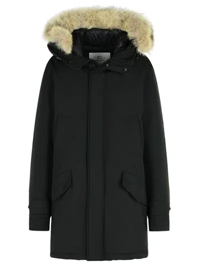 Woolrich 'polar' Black Cotton Blend Parka
