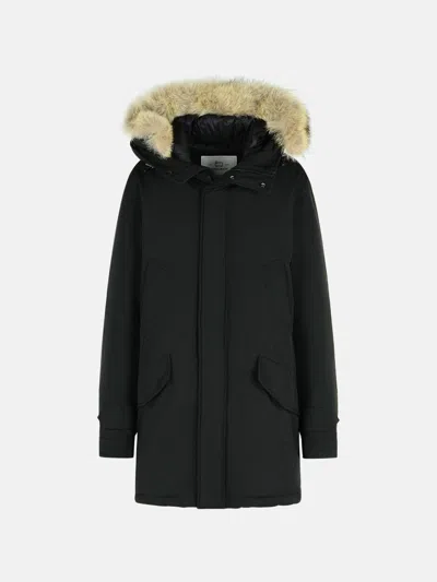 Woolrich 'polar' Black Cotton Blend Parka