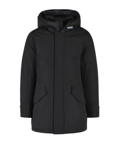 Woolrich Polar High Collar Parka In Animal Print