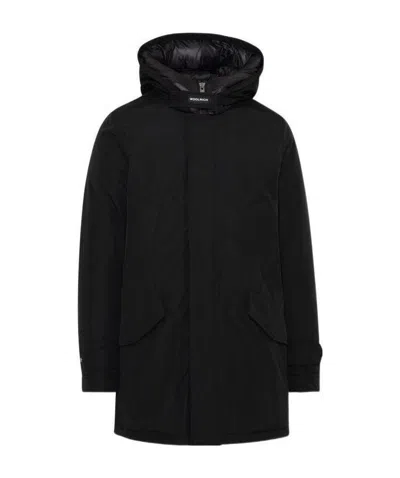 Woolrich Polar High Collar Parka In Black