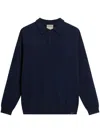 Woolrich Polo Collar Cashmere Sweater In Blau