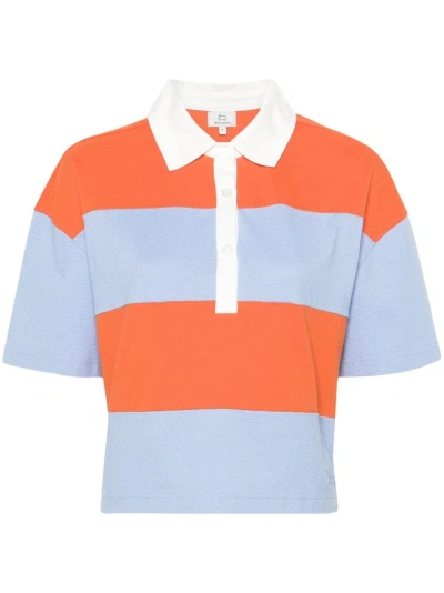 Woolrich Rugby Striped Polo Shirt In Multicolor