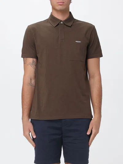 Woolrich Polo Shirt Men In Brown