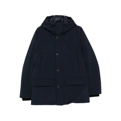Woolrich Hooded Jacket In Blue