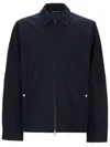 Woolrich City Timber Jacket Collared Buttoned Cuffs Pockets In Blue