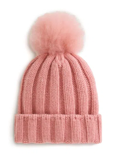 Woolrich Kids' Pompom-detail Beanie In Pink