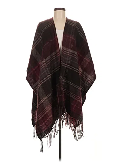 Pre-owned Woolrich Poncho In Burgundy