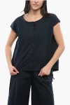 Woolrich Popeline Sleeveless Shirt With Drawstringed Hem
