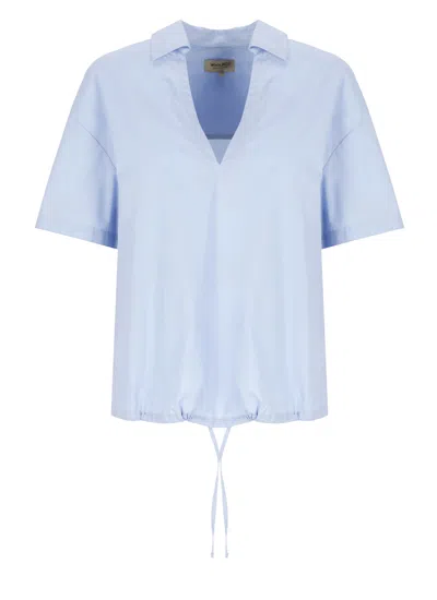 Woolrich Poplin Blouse In Blue