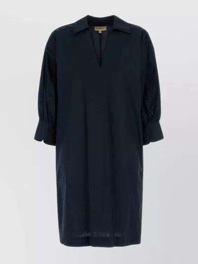 WOOLRICH POPLIN DRESS WITH 3/4 SLEEVES AND COLLAR