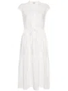Woolrich Poplin Midi Dress In White
