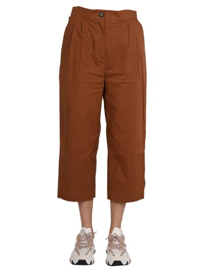 Woolrich Poplin Pants In Brown