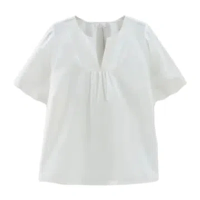 Woolrich Poplin Shirt Woman Plaster White