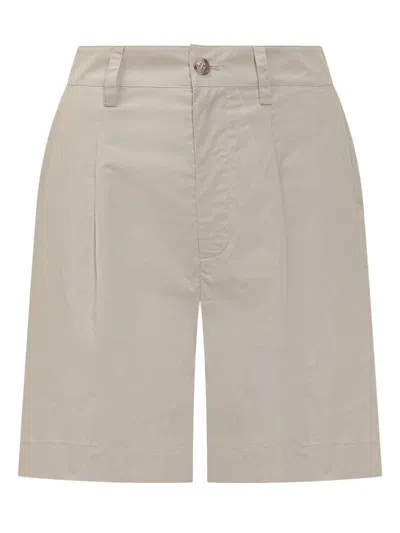 Woolrich Poplin Shorts In Beige