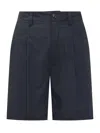 Woolrich Poplin Shorts In Blue