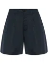 Woolrich High-rise Tailored Shorts In Blue