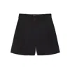 Woolrich Cotton Track Shorts In White Pepper