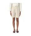 Woolrich Pleated Button Shorts In White