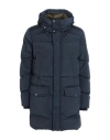 Woolrich Premium Down Parka Man Puffer Navy Blue Size L Polyamide, Elastane In Navy Blue