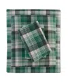 Woolrich Printed Flannel 3-pc. Sheet Set, Twin In Green Plaid