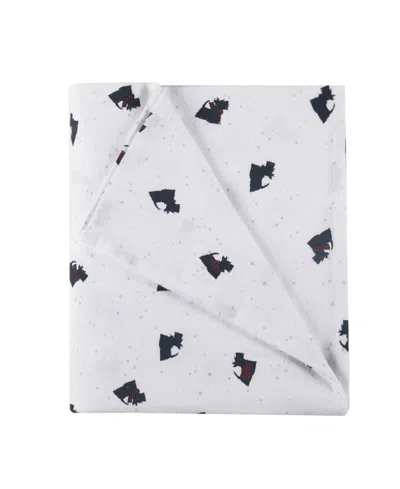Woolrich Flannel 4-piece King Sheet Set In Black And White Scottie Dogs