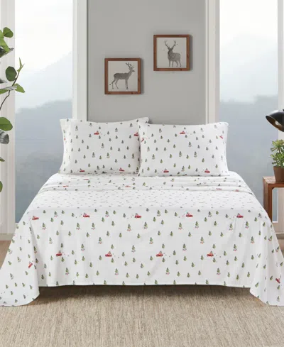 Woolrich Printed Flannel 4-pc. Sheet Set, Full In Green Tree