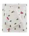 Woolrich Printed Flannel 4-pc. Sheet Set, Full In Green Trees Trucks