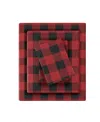 Woolrich Printed Flannel 4-pc. Sheet Set, King In Red,black Buffalo Check
