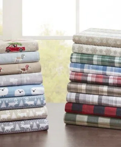 Woolrich Printed Flannel Sheet Sets In Blue Sheep