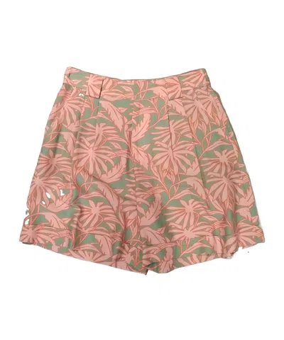 Woolrich Printed Fluid Short In Pink