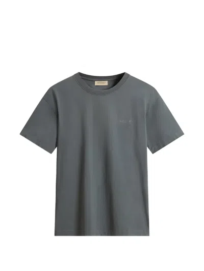 Woolrich Printed Logo T-shirt In Gray