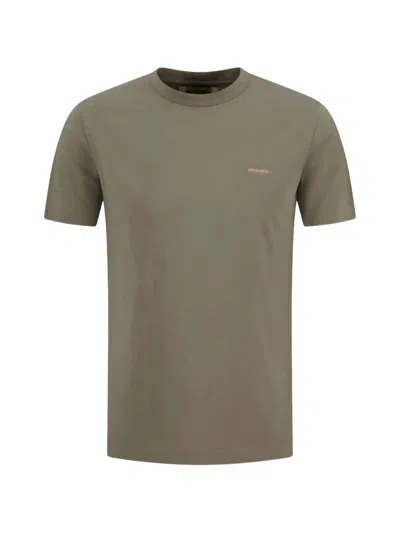 Woolrich Printed Logo T-shirt In Green