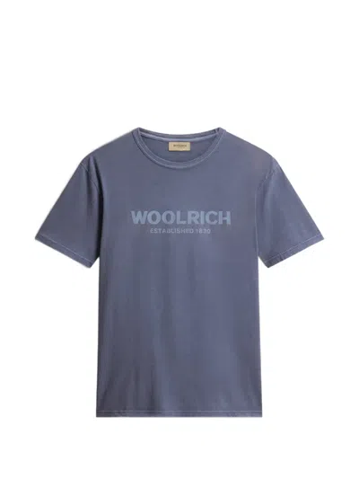 Woolrich Printed T-shirt In Blue