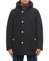 Woolrich Protective Hooded Parka With Multi-pocket Design In Black