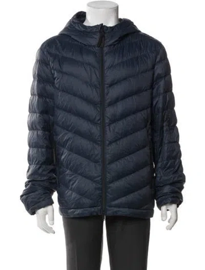 Pre-owned Woolrich Puffer Coat In Blue