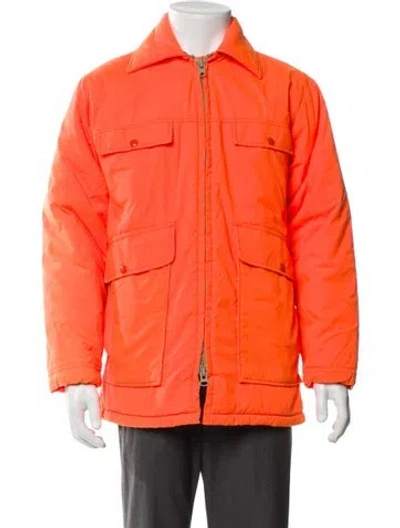 Pre-owned Woolrich Puffer Coat In Orange