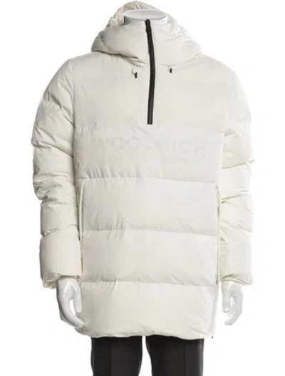 Pre-owned Woolrich Puffer Coat In White