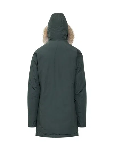 Woolrich Puffer Down Jacket In Blu Scuro