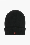 Woolrich Pure Cashmere Beanie In Black