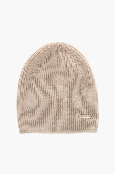 Woolrich Pure Cashmere Beanie In Neutral