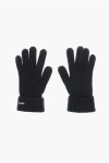 Woolrich Pure Cashmere Gloves In Black