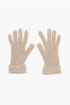 Woolrich Pure Cashmere Gloves In Neutral