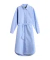 Woolrich Pure Cotton Poplin Shirt Dress In Serenity