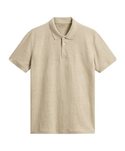 Woolrich Pure Linen Polo Shirt In Nude